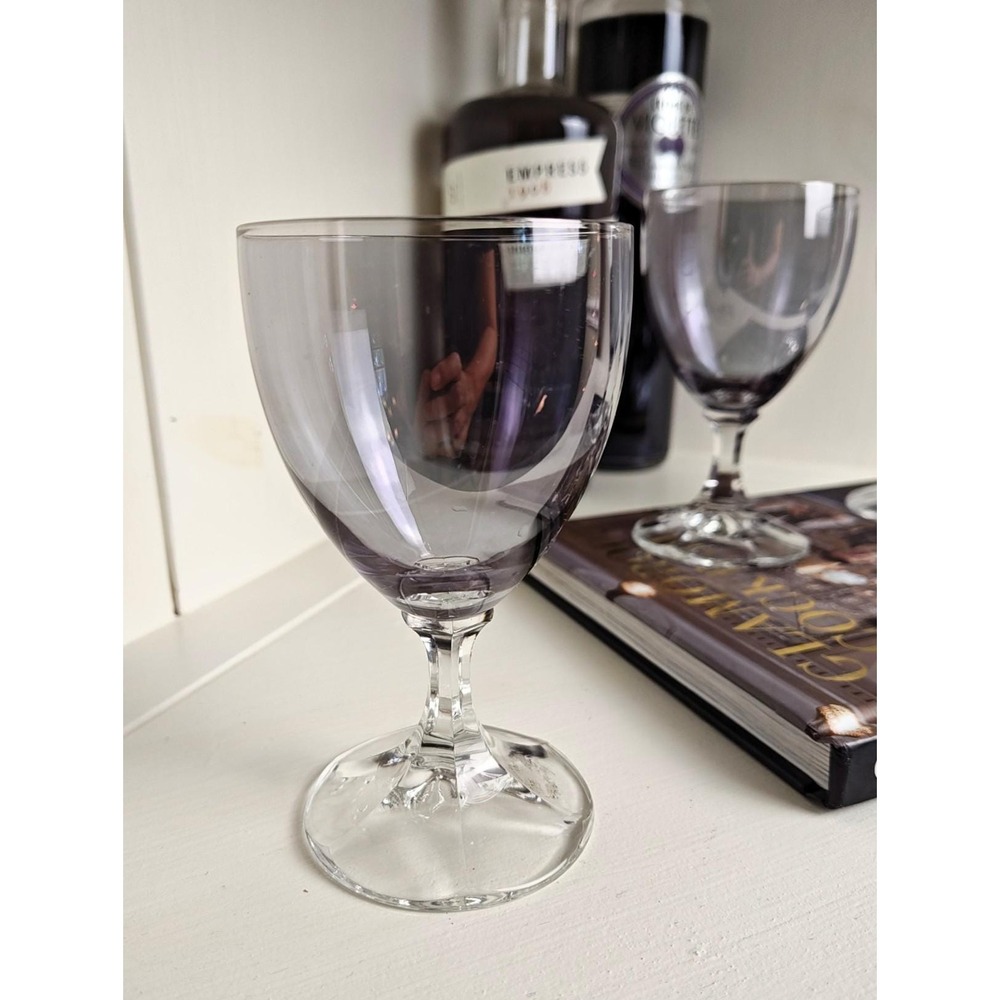 Vintage Neckar Iridescent Smoke Wine Glasses by Schott-Zwiesel Set of 4 | MCM - Picture 4 of 5